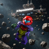 Gravity Suit Samus Looking at Station