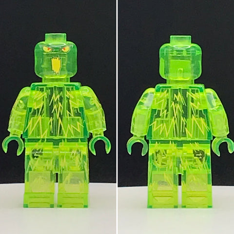 1-1 Lime 10,000 Watt Ghost  Custom Printed PCC Series Minifigure