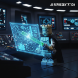 Republic Armored Zabrak Jedi Hologram Map AI Representation