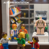 Swimsuit Mannequin Shop Window Living Scene AI Representation