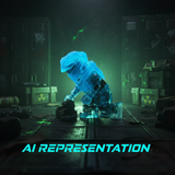 Transparent Cyan Spartan Scout Military Barracks AI Representation