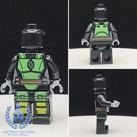 Green/Black Fem Crusader Mando PCC Series Minifigure Body