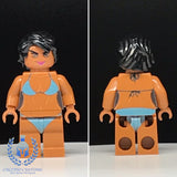 Light Blue Swimsuit Model V6 Custom Printed PCC Series Minifigure