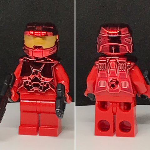 Chromed Red Mark VI PCC Spartan Minifigure
