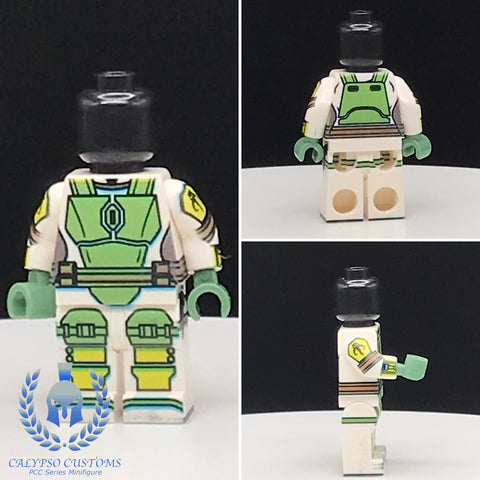Green/White Fem Crusader Mando PCC Series Minifigure Body