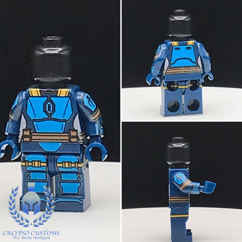 Blue/Dark Blue Huntress Mandalorian PCC Series Minifigure Body
