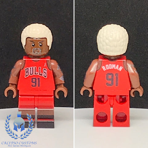 Bulls Rodman #91 Custom Printed PCC Series Minifigure
