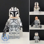 White Out Mandalorian Custom Printed PCC Series Minifigure