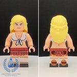 Red Skirt Pub Waitress Custom Printed PCC Series Minifigure