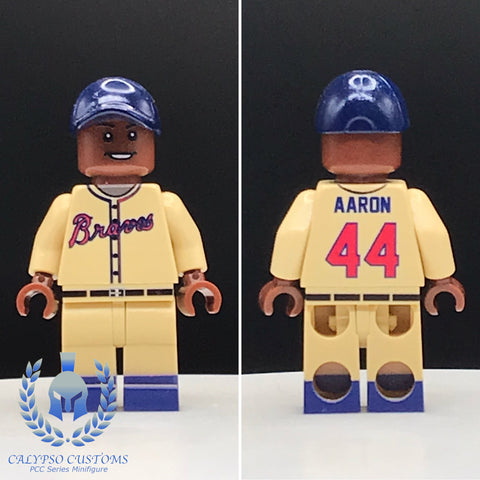 Braves Hank Aaron #44 Custom Printed PCC Series Minifigure
