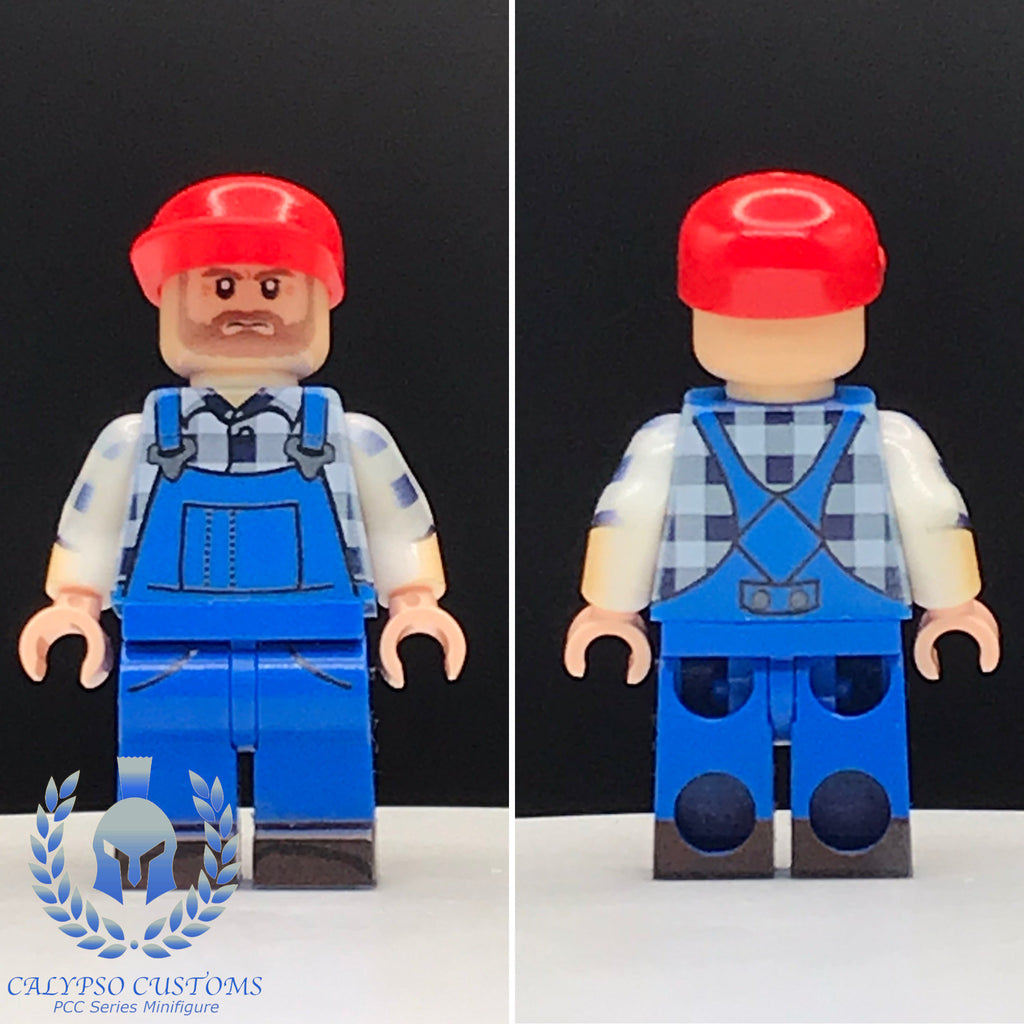 LEGO Minifigures: Mechanic, Butcher, and Policeman Custom Bundle