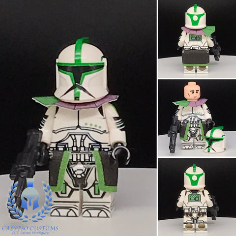 Green Clone ARC Trooper Custom Printed PCC Series Minifigure