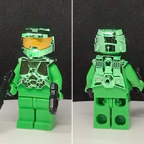 Chromed Bright Green Mark VI PCC Spartan Minifigure