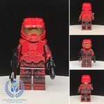 Dark Red Mark VI Spartan Custom Printed PCC Series Minifigure