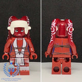 Ryloth Twi'lek V2 Dark Red Custom Printed PCC Series Minifigure