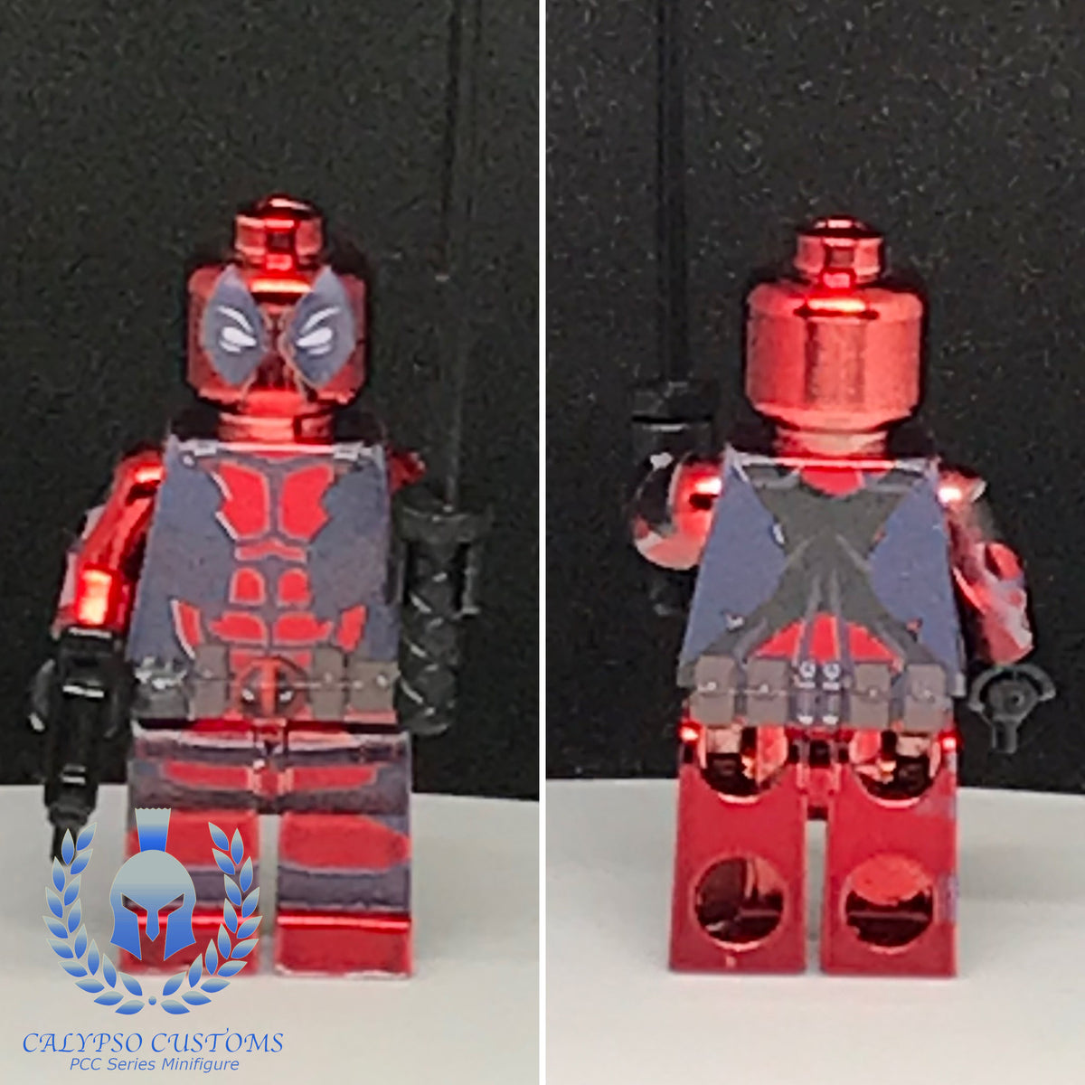 Calypso Customs Deadpool Chrome Custom Printed PCC Series Minifigure