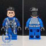 Rebel Pilot Blue Leader Custom Printed PCC Series Minifigure