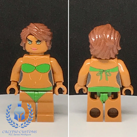 Green Swimsuit Model V6 Custom Printed PCC Series Minifigure