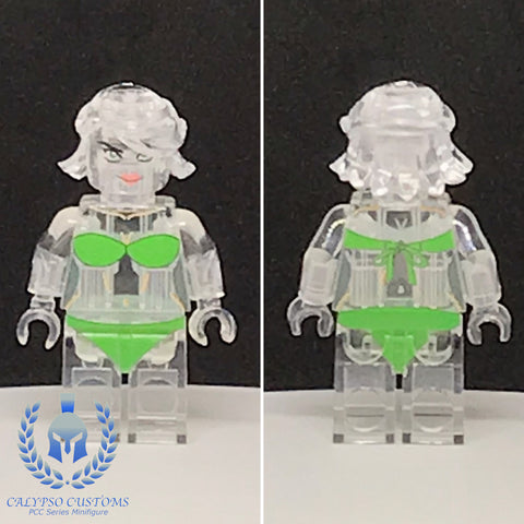 Green Swimsuit Model V7 Custom Printed PCC Series Minifigure