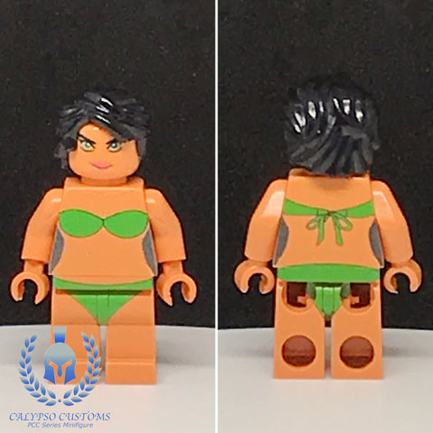 Green Swimsuit Model V8 Custom Printed PCC Series Minifigure