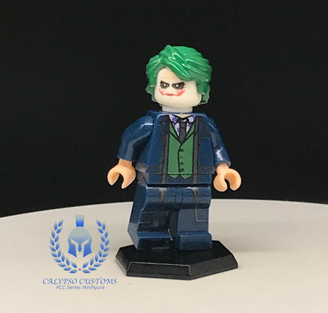 Dark Knight Joker Dark Blue Custom Printed PCC Series Minifigure