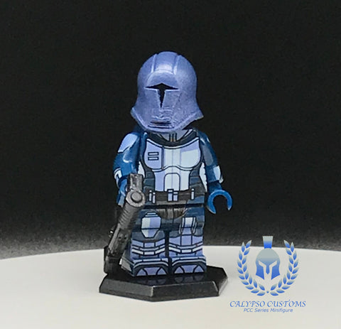 Fem Blue Neo Crusader Mandalorian Custom Printed PCC Series Minifigure