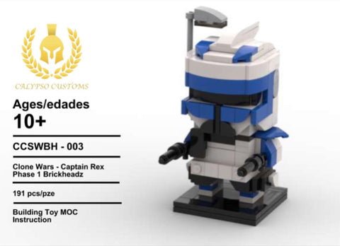 Phase 1 Clone Captain Rex Brickheadz PDF Lego Set Instructions