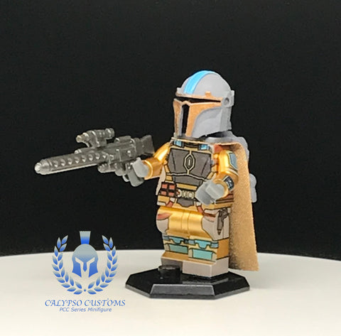 Cyclone Brass Mandalorian Custom Printed PCC Series Minifigure