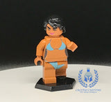 Light Blue Swimsuit Model V6 Custom Printed PCC Series Minifigure