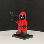 Triangle Squid Games Guard Custom Printed PCC Series Minifigure