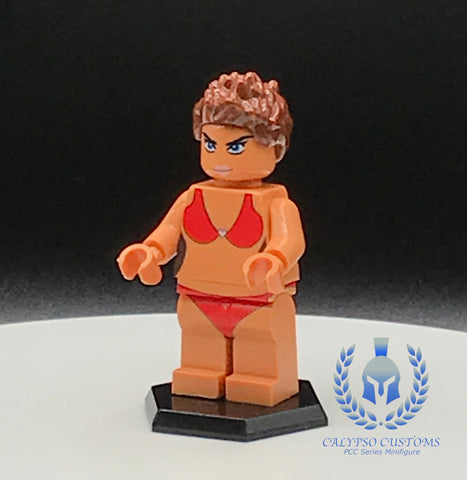 Red Swimsuit Model V8 Custom Printed PCC Series Minifigure