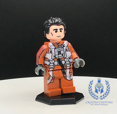 Rebel Pilot Dark Orange Leader Custom Printed PCC Series Minifigure