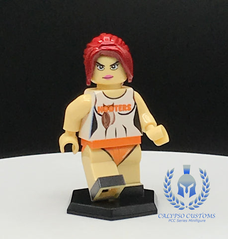 Hooters Waitress V3 Custom Printed PCC Series Minifigure