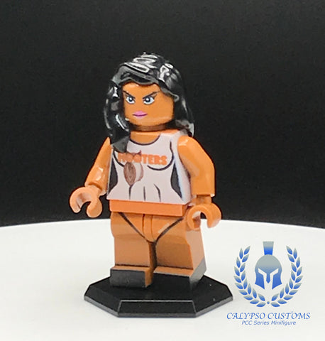 Hooters Waitress V6 Custom Printed PCC Series Minifigure