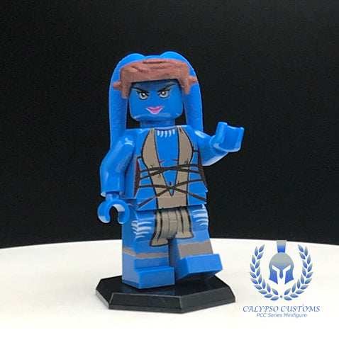 Ryloth Twi'lek Blue Custom Printed PCC Series Minifigure