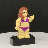 Purple Swimsuit Model V3 Custom Printed PCC Series Minifigure