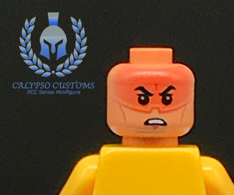 Angry Rebel Pilot V2 Minifigure Printed PCC Head