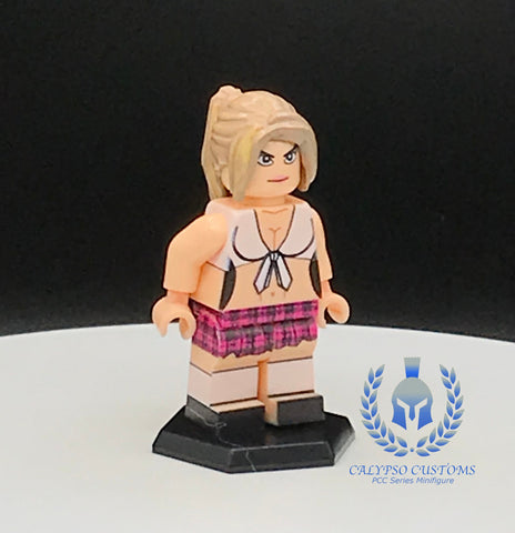 Pink Skirt Pub Waitress Custom Printed PCC Series Minifigure