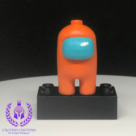 Orange Crewmate 3D Printed  Minifigure
