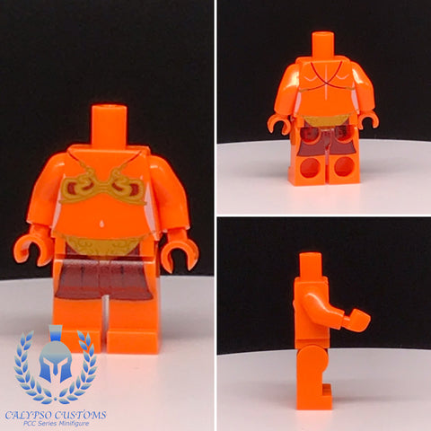 Orange Hutt Palace Dancer PCC Series Minifigure Body