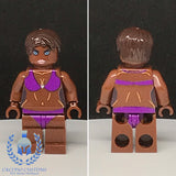 Purple Swimsuit Model V2 Custom Printed PCC Series Minifigure