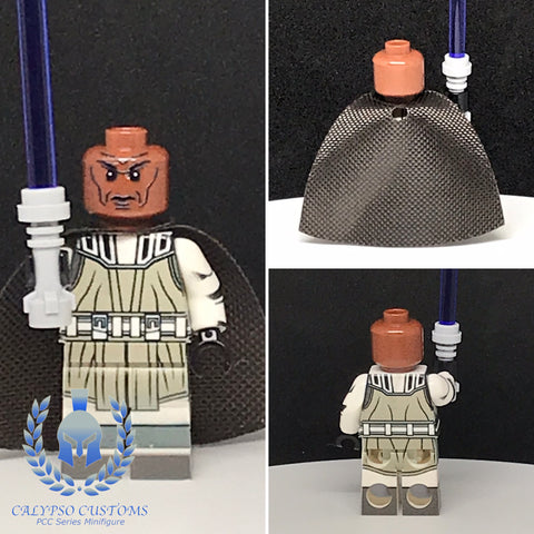 Republic Armored Mace Windu Custom Printed PCC Series Minifigure