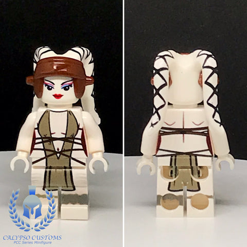 Ryloth Twi'lek White Custom Printed PCC Series Minifigure