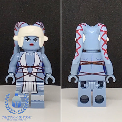 Ryloth Twi'lek V2 Sand Blue Custom Printed PCC Series Minifigure