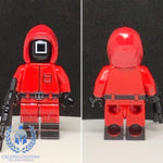 Square Squid Games Guard Custom Printed PCC Series Minifigure