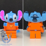 Prison Suit Stitch Custom Printed PCC Series Minifigure