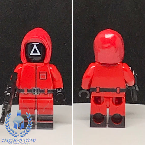 Triangle Squid Games Guard Custom Printed PCC Series Minifigure