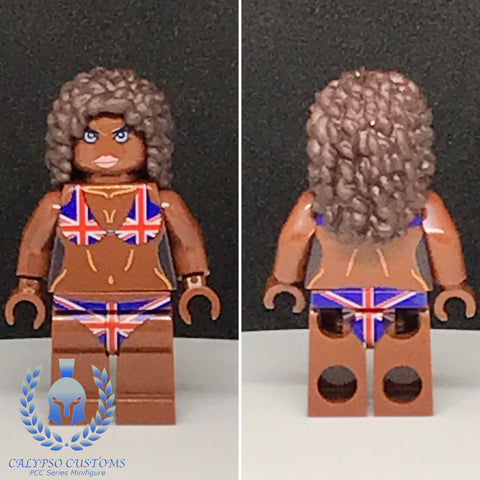 UK Swimsuit Model V2 Custom Printed PCC Series Minifigure