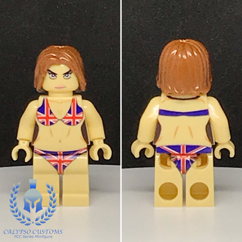 UK Swimsuit Model V3 Custom Printed PCC Series Minifigure