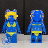 Yellow Swimsuit Twi'lek Blue Custom Printed PCC Series Minifigure